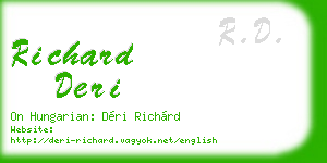 richard deri business card