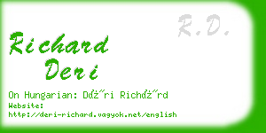 richard deri business card